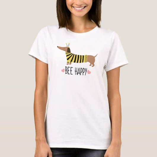 Happy Dackel Hummel T - Shirt (Vorderseite)