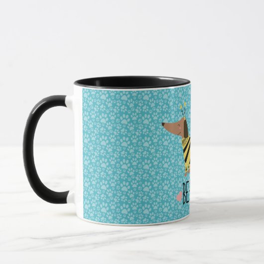 Happy Dackel Hummel Tasse (Links)