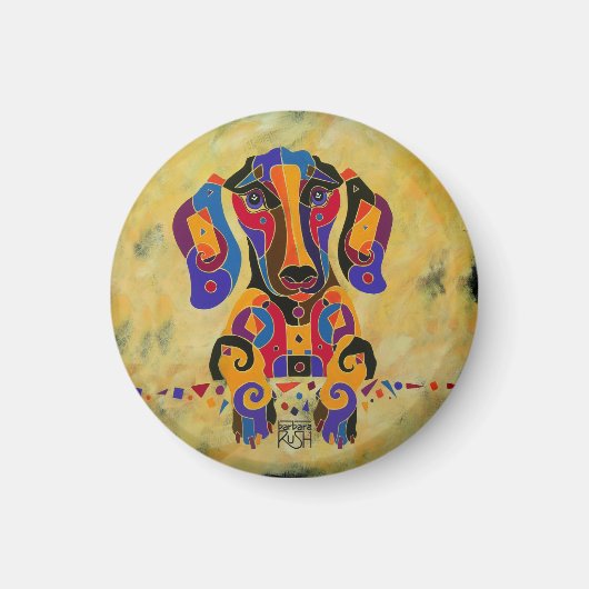 Happy Dackel Magnet (Vorne)