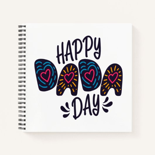 Happy Dada Day Happy Vatertag | Notebook Notizblock (Vorderseite)