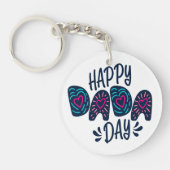 Happy Dada Day Happy Vatertag | SCHLÜSSELANHÄNGER (Vorderseite)