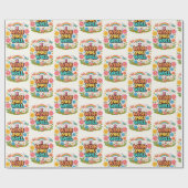 Happy Daisies and Rainbows  Geschenkpapier (Flach)