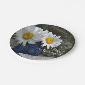 Happy Daisies Anniversary Paper Plate Pappteller (Schrägansicht)
