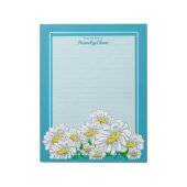Happy Daisies Blue - Blue Line Notizblock (Rotiert)