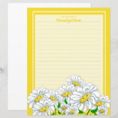 Happy Daisies gelb-gelb-gelb gestrichenes Papierbl (Vorne/Hinten)