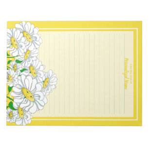 Happy Daisies Gelb-Gelb-Linde Notizblock