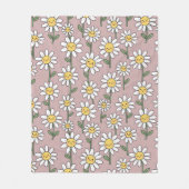 Happy Daisies Pattern - Cute Floral Design Fleecedecke (Vorderseite)