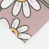 Happy Daisies Pattern - Cute Floral Design Fleecedecke (Ecke)