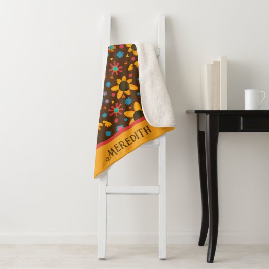 Happy Daisies Pattern Fun Inspirivity Sherpadecke (Beispiel)