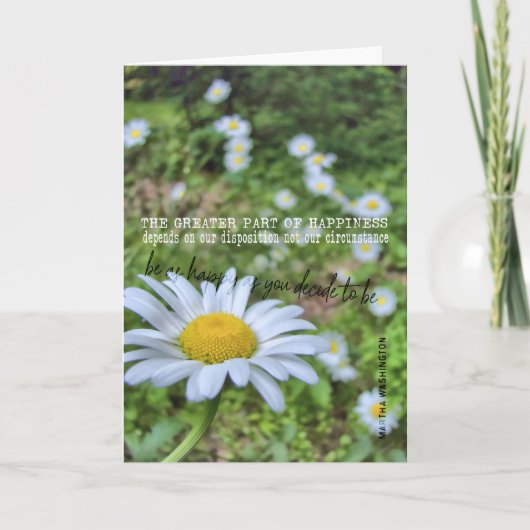 HAPPY DAISY Grußkarte Dankeskarte (Vorderseite)