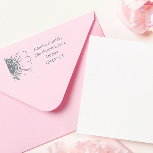 Happy Daisy Rücksendeadresse Permastempel