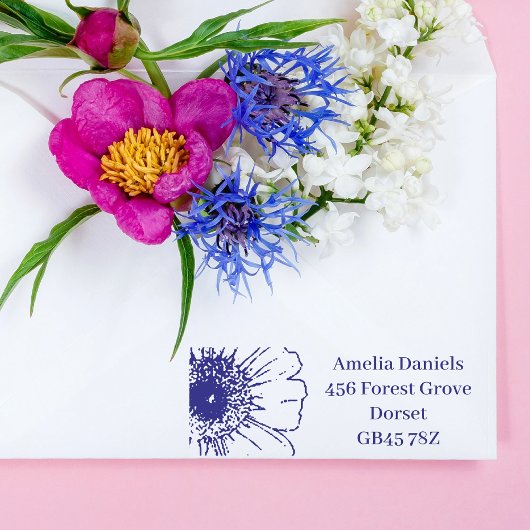 Happy Daisy Rücksendeadresse Permastempel