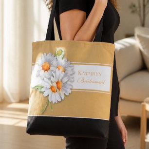 Happy Daisy Wedding Bridesmaid Tote Bag Tasche