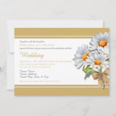 Happy Daisy Wedding Einladung (Vorderseite)
