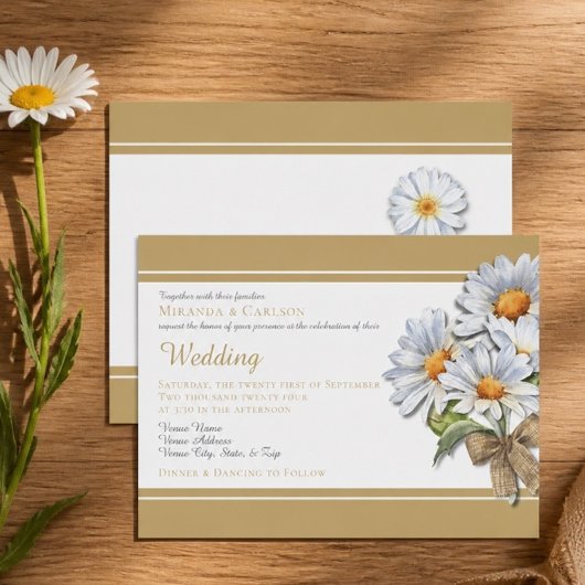 Happy Daisy Wedding Einladung