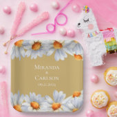 Happy Daisy Wedding Pappteller (Party)