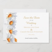 Happy Daisy Wedding Save the Date Card Einladung (Vorderseite)