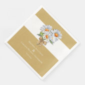 Happy Daisy Wedding Serviette (Ecke)