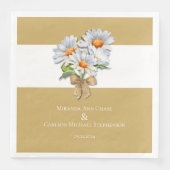Happy Daisy Wedding Serviette (Vorderseite)