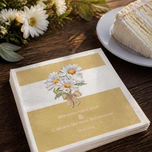 Happy Daisy Wedding Serviette
