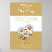 Happy Daisy Wedding Welcome Poster (Vorne)