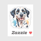 Happy Dalmatiner Dog Pet Aufkleber (Blatt)