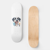 Happy Dalmatiner Dog Pet Skateboard (Vorderseite)