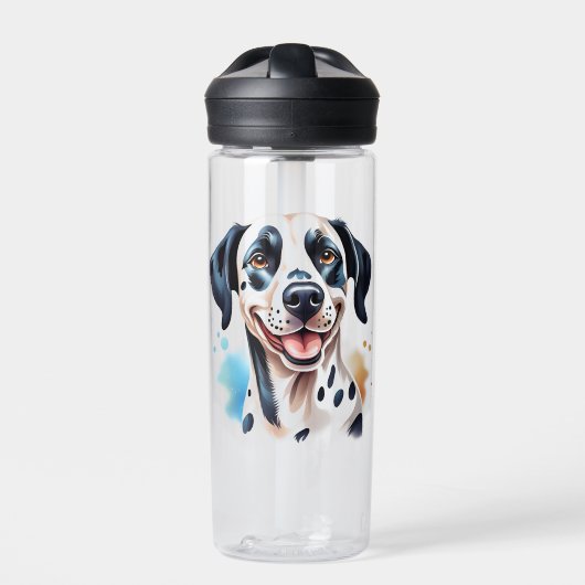 Happy Dalmatiner Dog Pet Trinkflasche (Vorderseite)