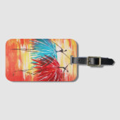 Happy Dance Acrylic Luggage Tag Gepäckanhänger (Vorderseite (Horizontal))