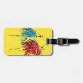Happy Dance Acrylic Luggage Tag Gepäckanhänger (Vorderseite horizontal)