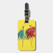 Happy Dance Acrylic Luggage Tag Gepäckanhänger (Vorderseite vertikal)