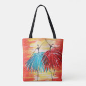 Happy Dance All-Over-Print Schulter-Tasche Tasche (Rückseite)