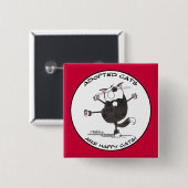 Happy Dance Cat Button (Vorne & Hinten)