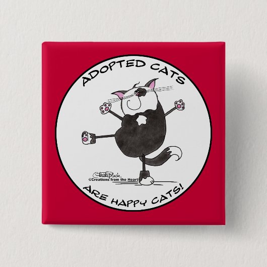 Happy Dance Cat Button (Vorderseite)
