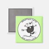 Happy Dance Cat Magnet (Vorderseite/Rückseite)