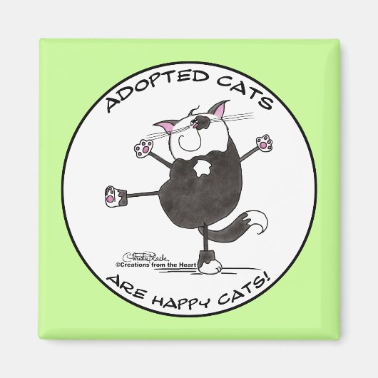 Happy Dance Cat Magnet (Vorne)