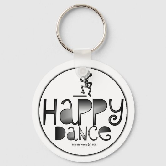 Happy Dance - Ein positives Wort Schlüsselanhänger (Vorderseite)