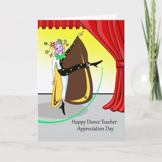 Happy Dance Teacher Appreption Day Karte (Vorderseite)