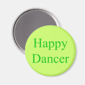 Happy Dancer Green Magnet (Vorderseite/Rückseite)