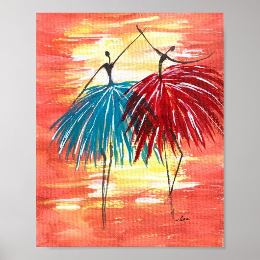 Happy Dancers 8x10 Premium Leinwand Gloss Poster (Vorne)