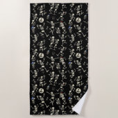 Happy Dancing Bones Strandtuch (Vorderseite)