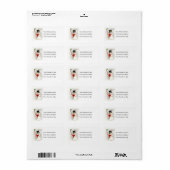 Happy Dancing Christmas Snowman Address Label Adressaufkleber (Vorne)