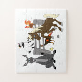 Happy Dancing Farm Animals Jigsaw Puzzle (Vertikal)