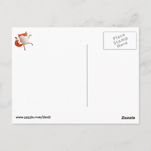 Happy Dancing Fox Postkarte (Rückseite)
