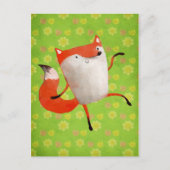 Happy Dancing Fox Postkarte (Vorderseite)