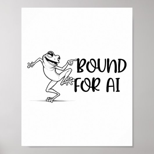 Happy Dancing Frog Ai Artificial Intelligence Deve Poster (Vorne)
