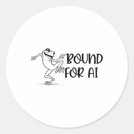 Happy Dancing Frog Ai Artificial Intelligence Deve Runder Aufkleber (Vorderseite)