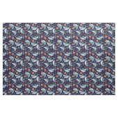 Happy Dancing Haie auf Ocean Blue Stoff (Fat Quarter (45,7 x 55,9 cm))