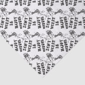 Happy Dancing Hippie (schwarzer Text) Seidenpapier (Ausschnitt)