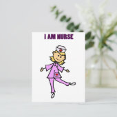 Happy Dancing Nurse Art Postkarte (Stehend Vorderseite)